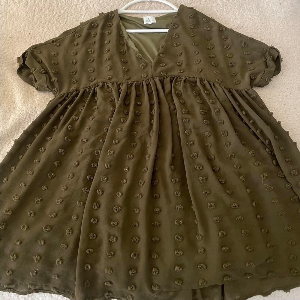 Green Babydoll Dress. Size M.